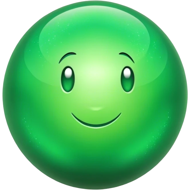green magic ball emoji