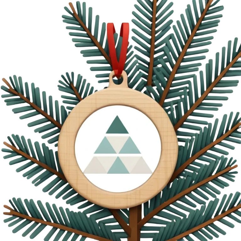 scandi style christmas ornament  emoji
