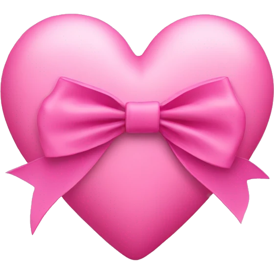Pink heart with bow emoji