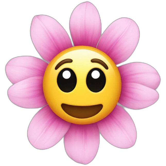 Flower with face in the center emoji