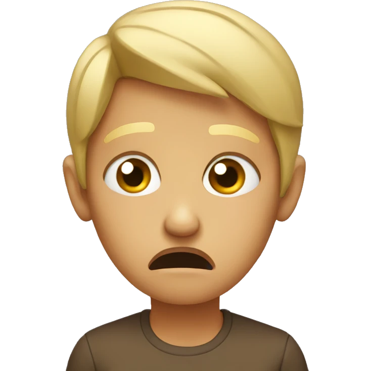 Bored crying emoji