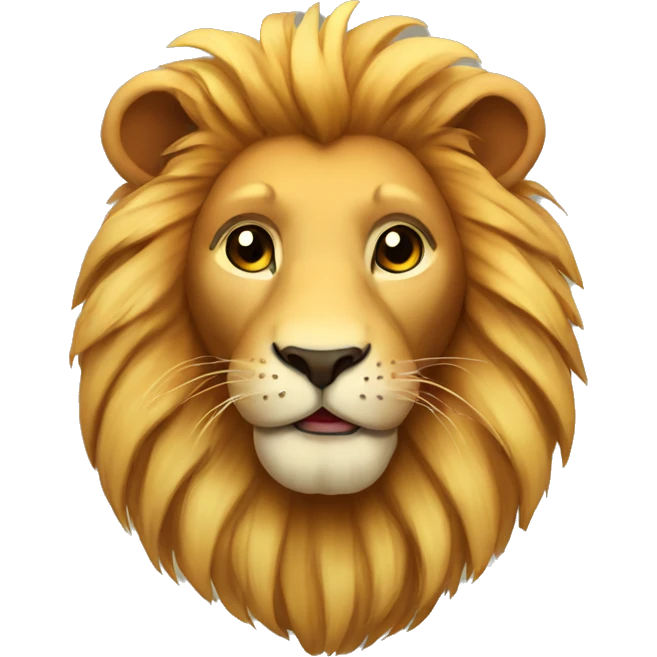 lion with flower emoji