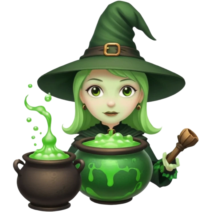 green witch cooking potion emoji