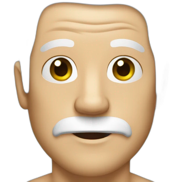 A old man with white hair and beard in speedo emoji