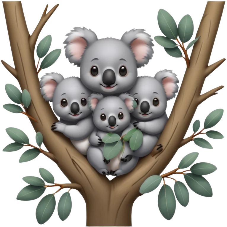 famille de koalas emoji