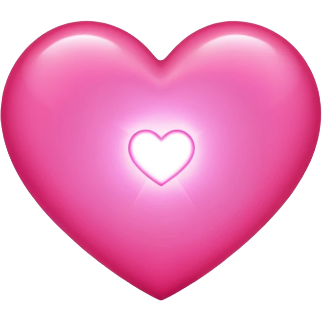 A glowing pink heart. Make it glow like crazy. Very bright and intense. More glow emoji