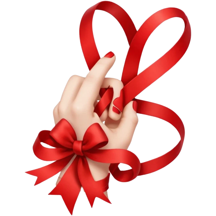 finger with ribbon emoji