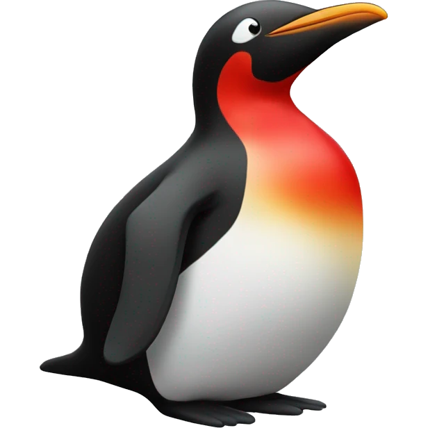 bright red pinguin emoji
