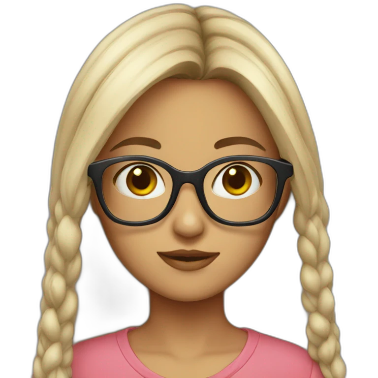 Girl glasses  emoji