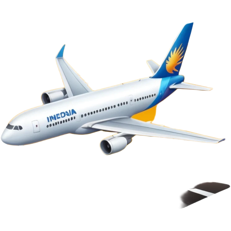 Indonesia airlines take off in airport emoji