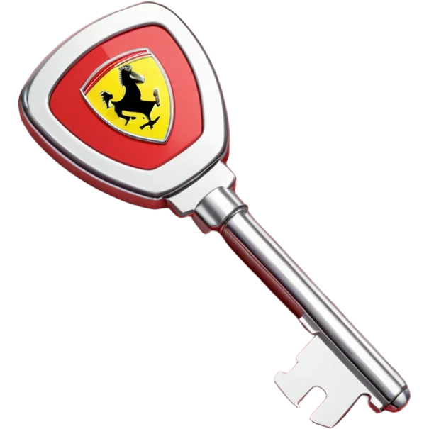 red Ferrari key with a red background emoji