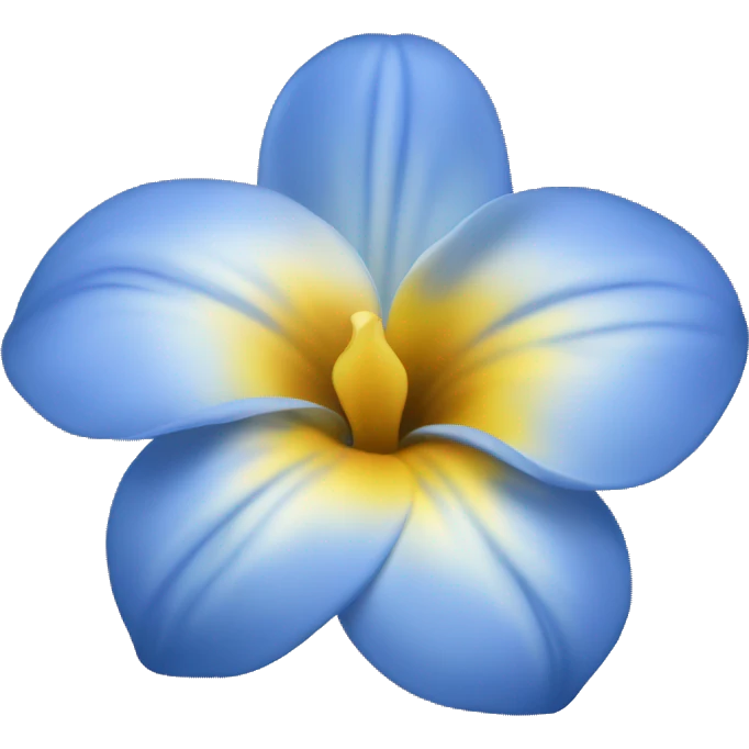 fleur bleue avec v blanc  emoji