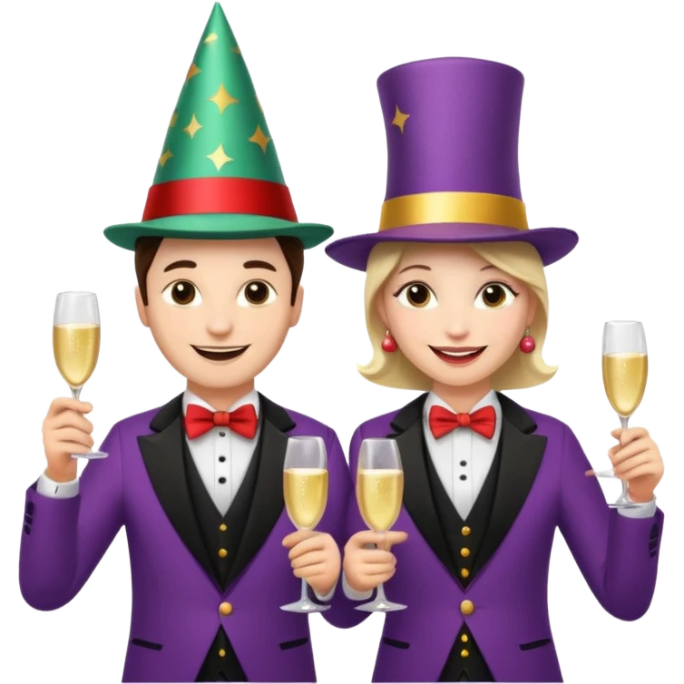 magician couple celebrat his birthday  emoji
