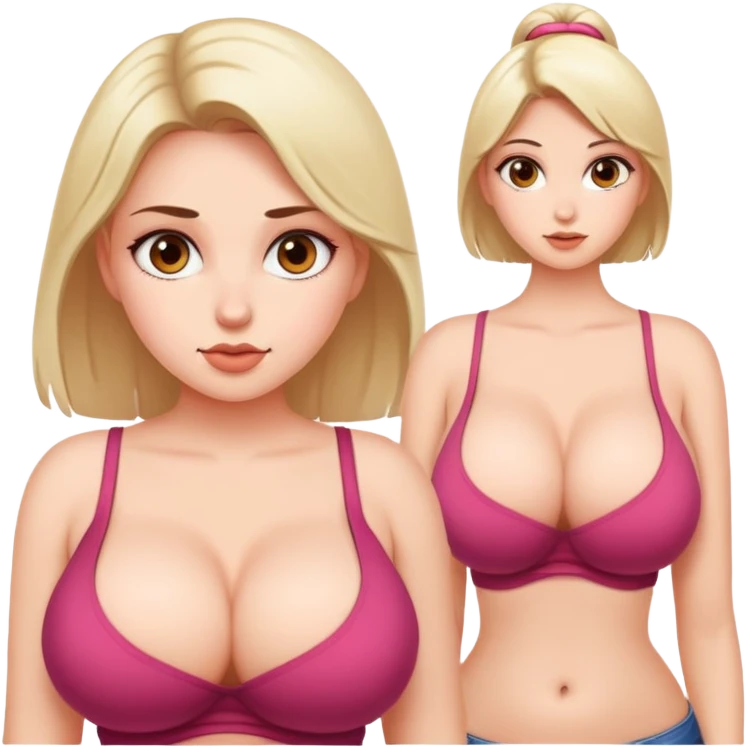 Girl with massive boobs emoji