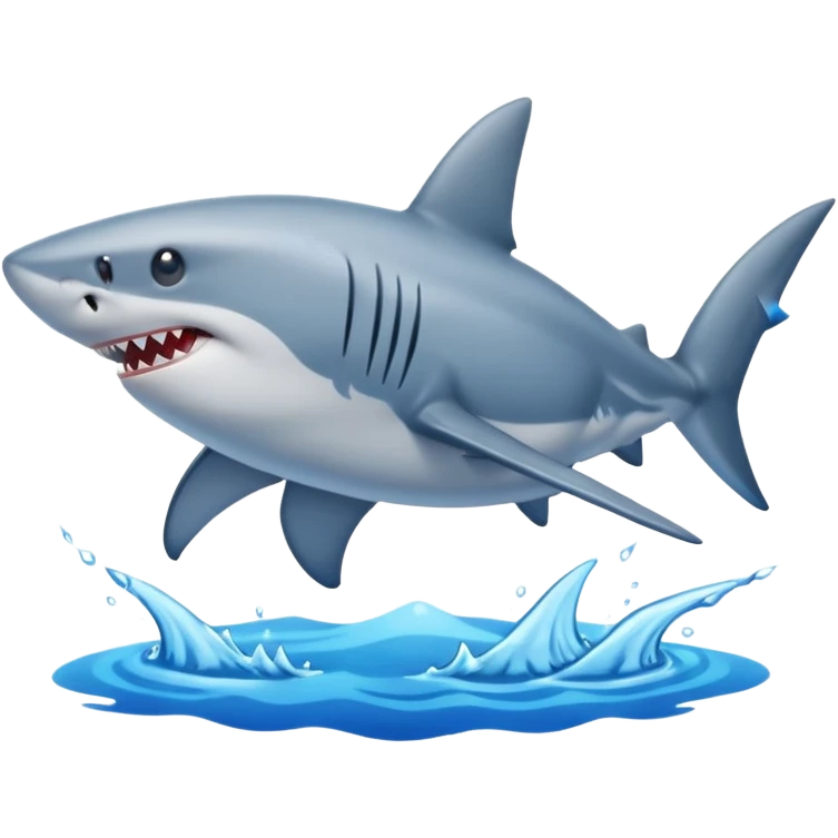 Shark with blue shoes emoji