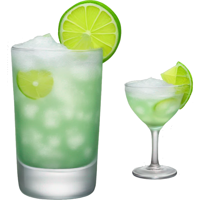 Gin slushy drink with lime  emoji