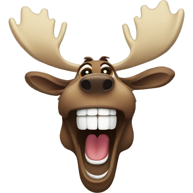 Moose laughing emoji