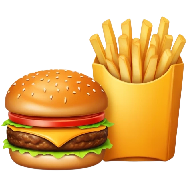 Fried and burger best friends emoji