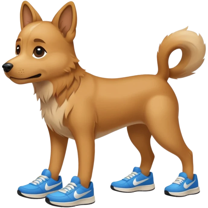 Q se vea más animado y q sus tres patas tengan zapatillas nike emoji