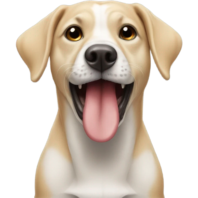 Dog licking himself emoji