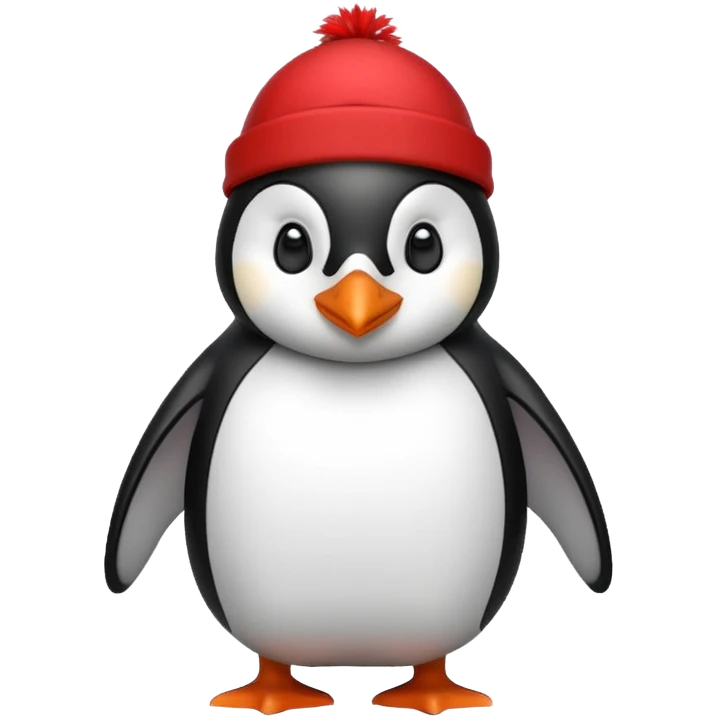 penguen with red cap emoji