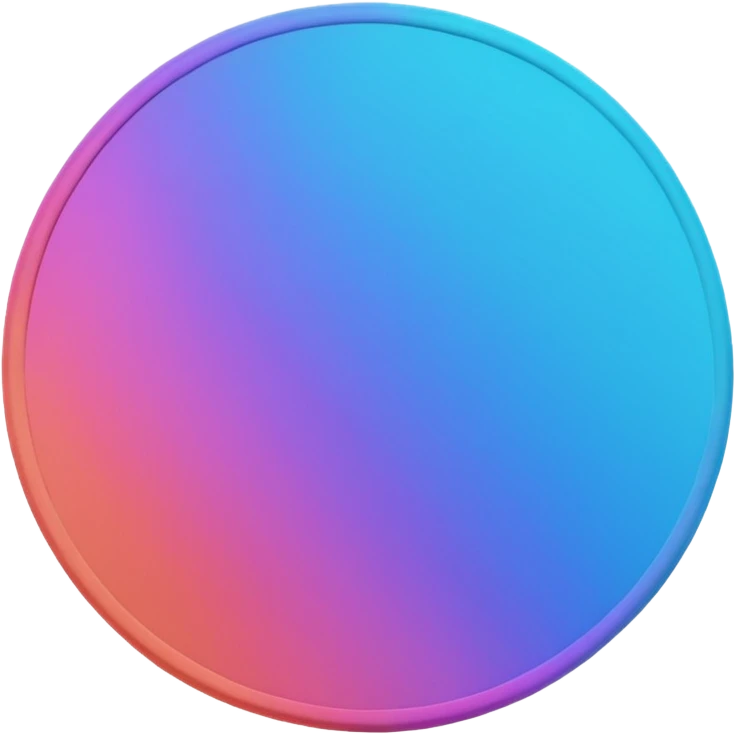 
coin color in in gradient of turquoise, blue, pink, purple, and coral metal texture
Rotate coin 90 degree  3d effect emoji