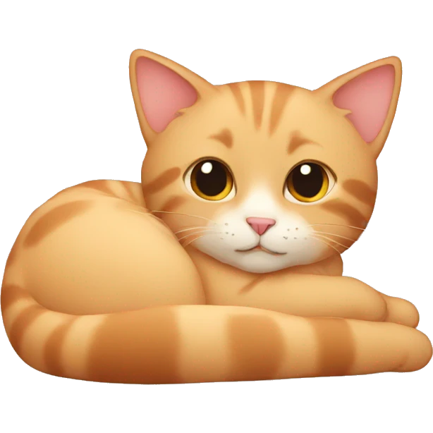 Cat cuddling emoji