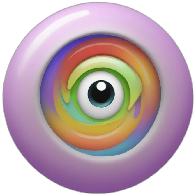 Basic with colorful spiral eyes emoji