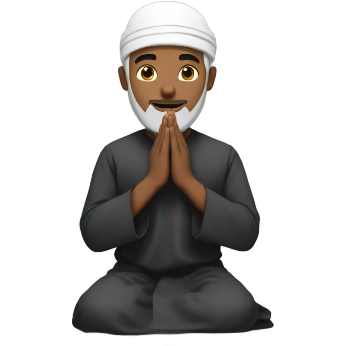 a muslim men prayer in kebba emoji