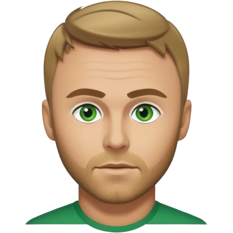 Gary Barlow with dark blonde hair, green eyes emoji