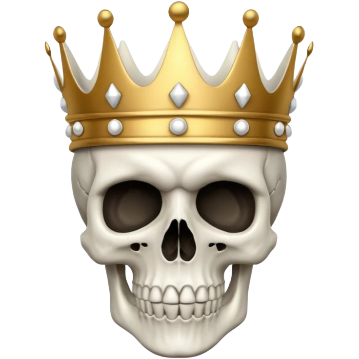 Skull with Crown PNG emoji