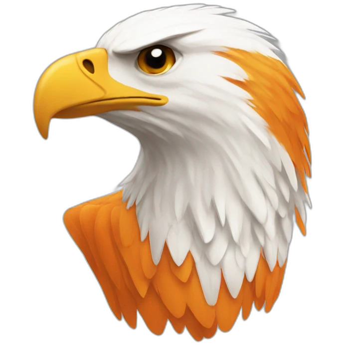 Orange and white eagle emoji