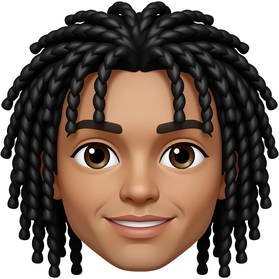 Dreadlocs hair black, only the hair png, make the guy not smile emoji