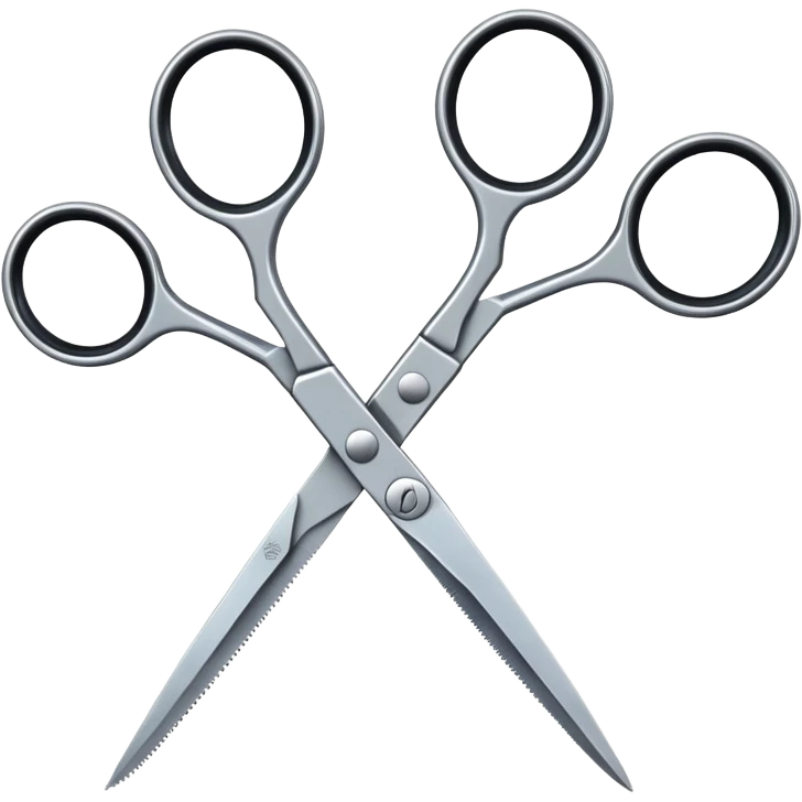 Two scissors scisoring each other emoji