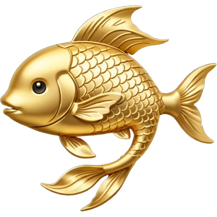 Gold Pisces symbol H emoji