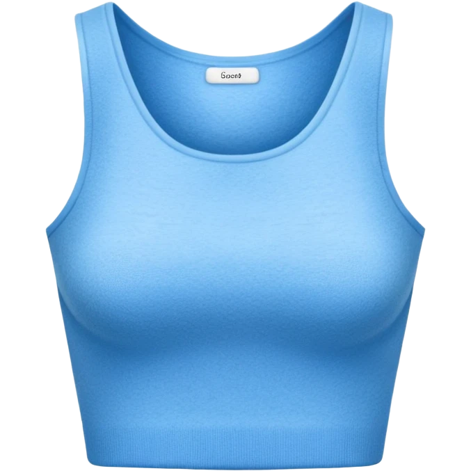 super realistic isolated blue cashmere crop top emoji