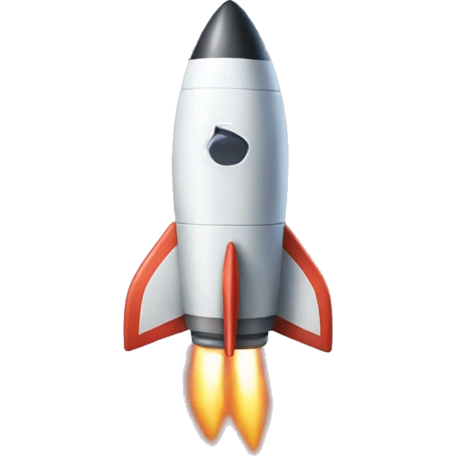 A cool rocket emoji emoji