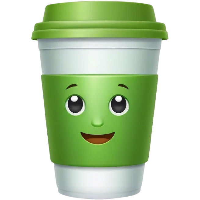green coffee in a plastic cup emoji