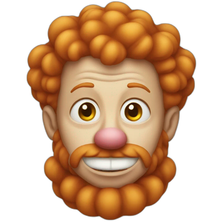 ginger clown without beard emoji