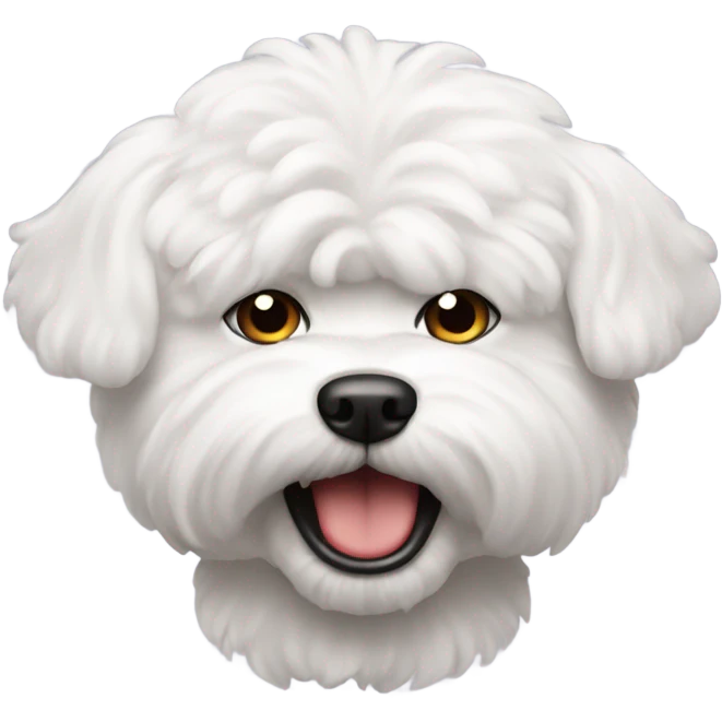 An angry bichon face emoji
