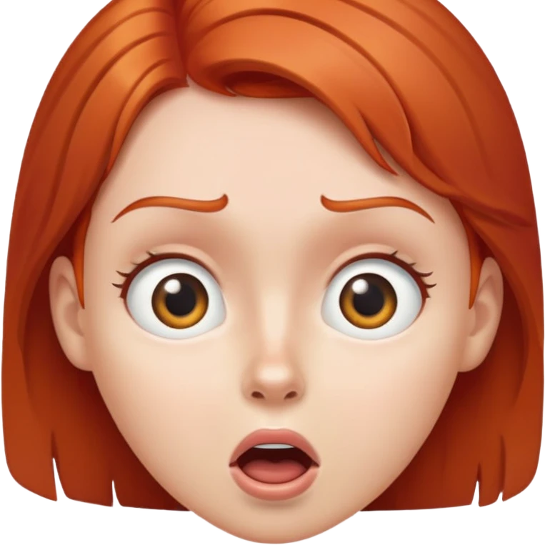 red head surprised expression emoji