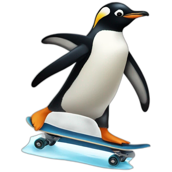 penguin skating emoji