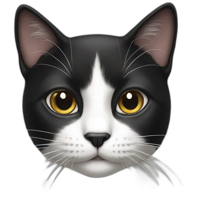 black and white cat emoji