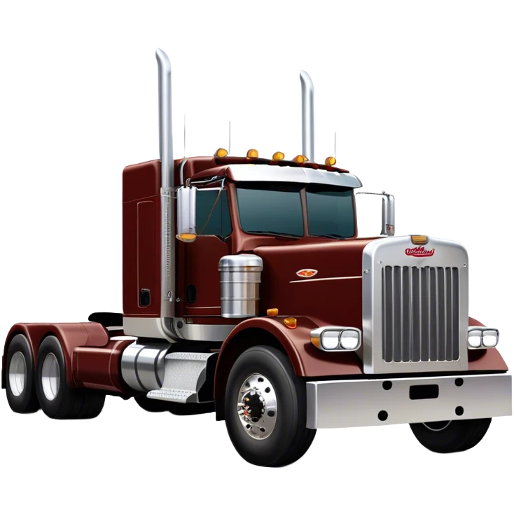 Peterbilt 389 brown cherry with flat top emoji