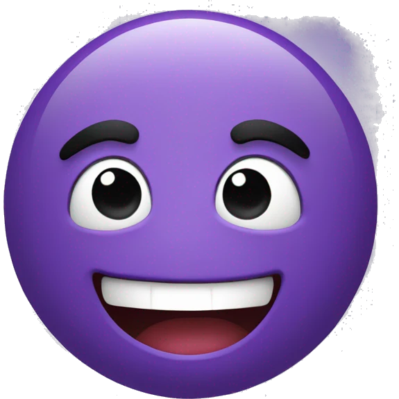 Smiley crazy purple emoji
