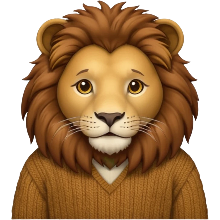 lion wearing jumper emoji