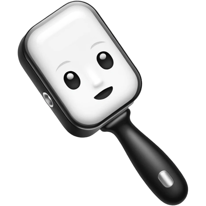 White facial roller made of quartz, pastel background emoji