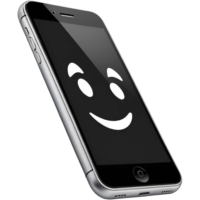 iPhone with black screen  emoji