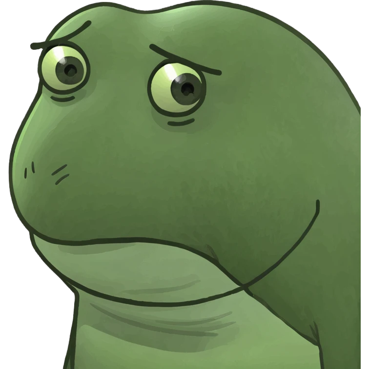 Sad on the toilet emoji
