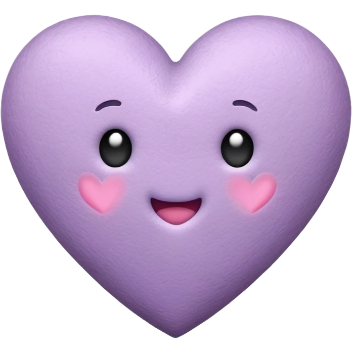 Pale purple heart felt  emoji